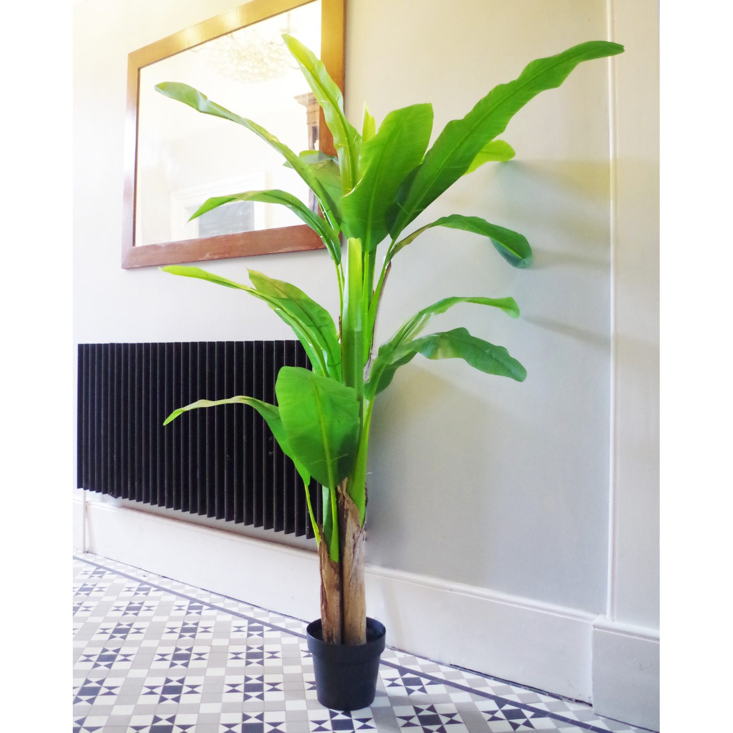 Leaf Artificial Banana Plant Tropical Natural Tree - Green / 90Cm
