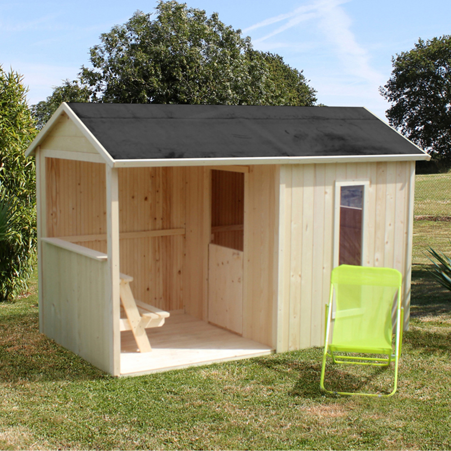 Image of Jazz Playhouse with Canopy 8 x 5 - Natural