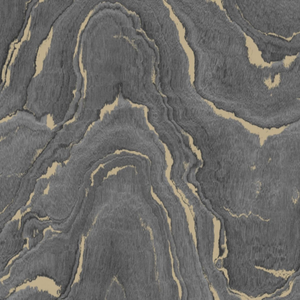 Muriva Woodgrain Marble Charcoal  Gold Metallic Luxury Wallpaper