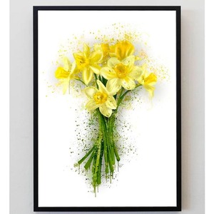 Daffodil Splatter Print