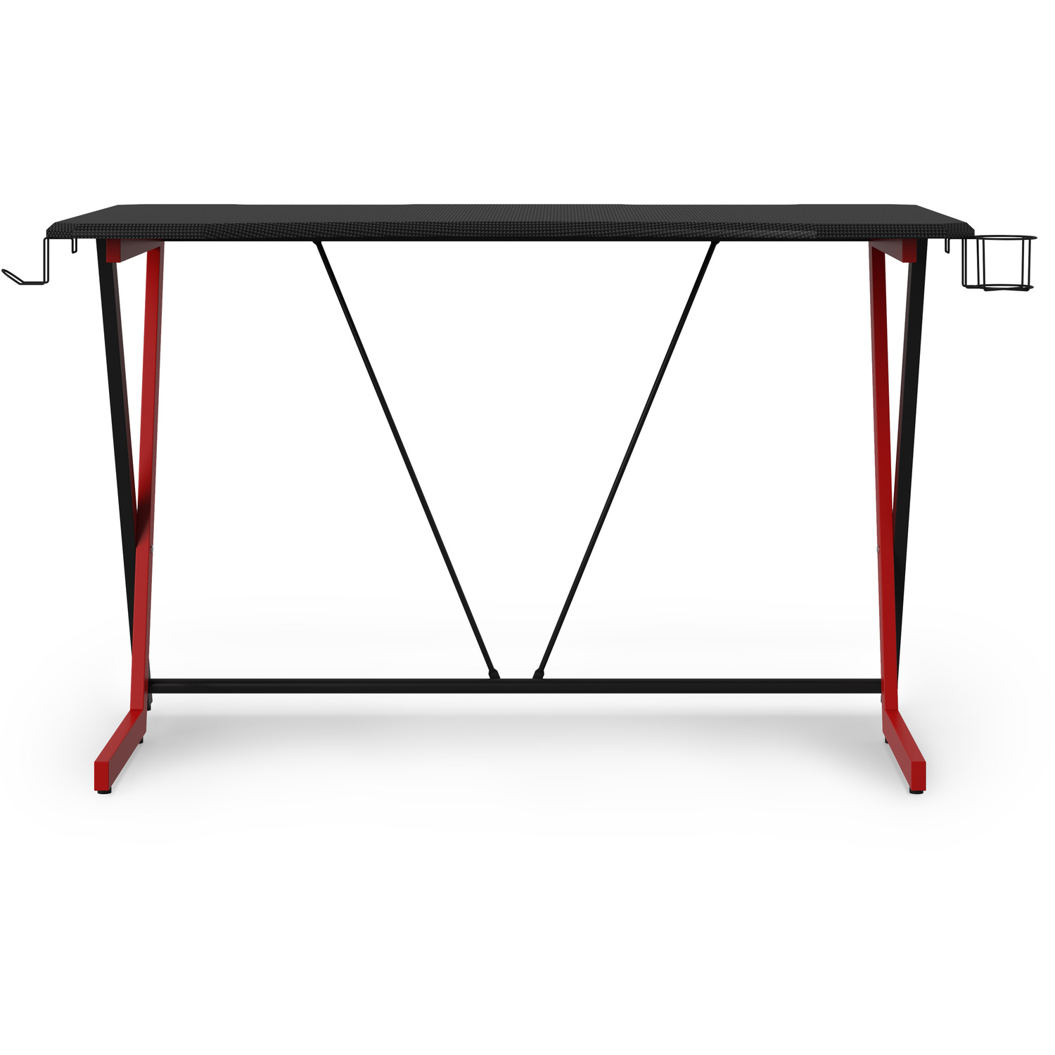 Alphason Phantom Gaming Desk - Black Red