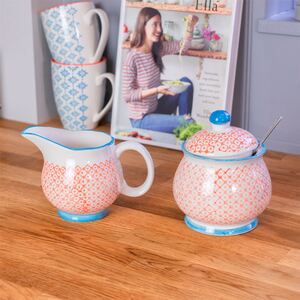 Hand-Printed Milk and Sugar Set - 300ml