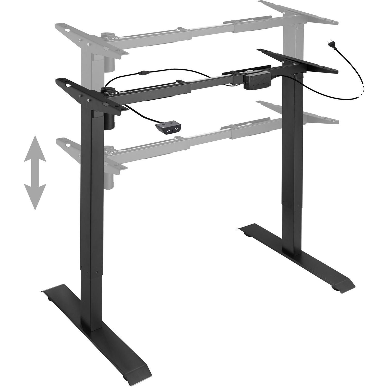 Motorised Standing Desk Frame - Black
