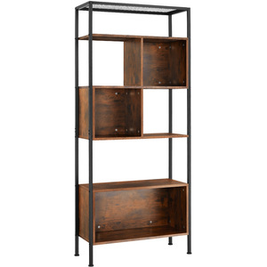 Free Standing Shelf Hastings with 5 Tiers 3 Storage Compartments