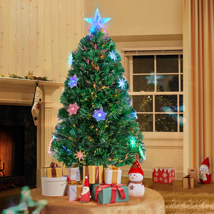 Fibre Optic Tabletop Christmas Tree with Multicolour Lights