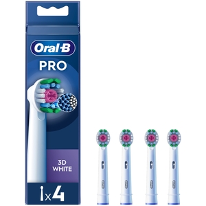 Oral-B Pro 3D White Toothbrush Heads, 4 Counts