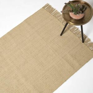 Zaphyr Natural Handwoven Jute Rug with Tassels
