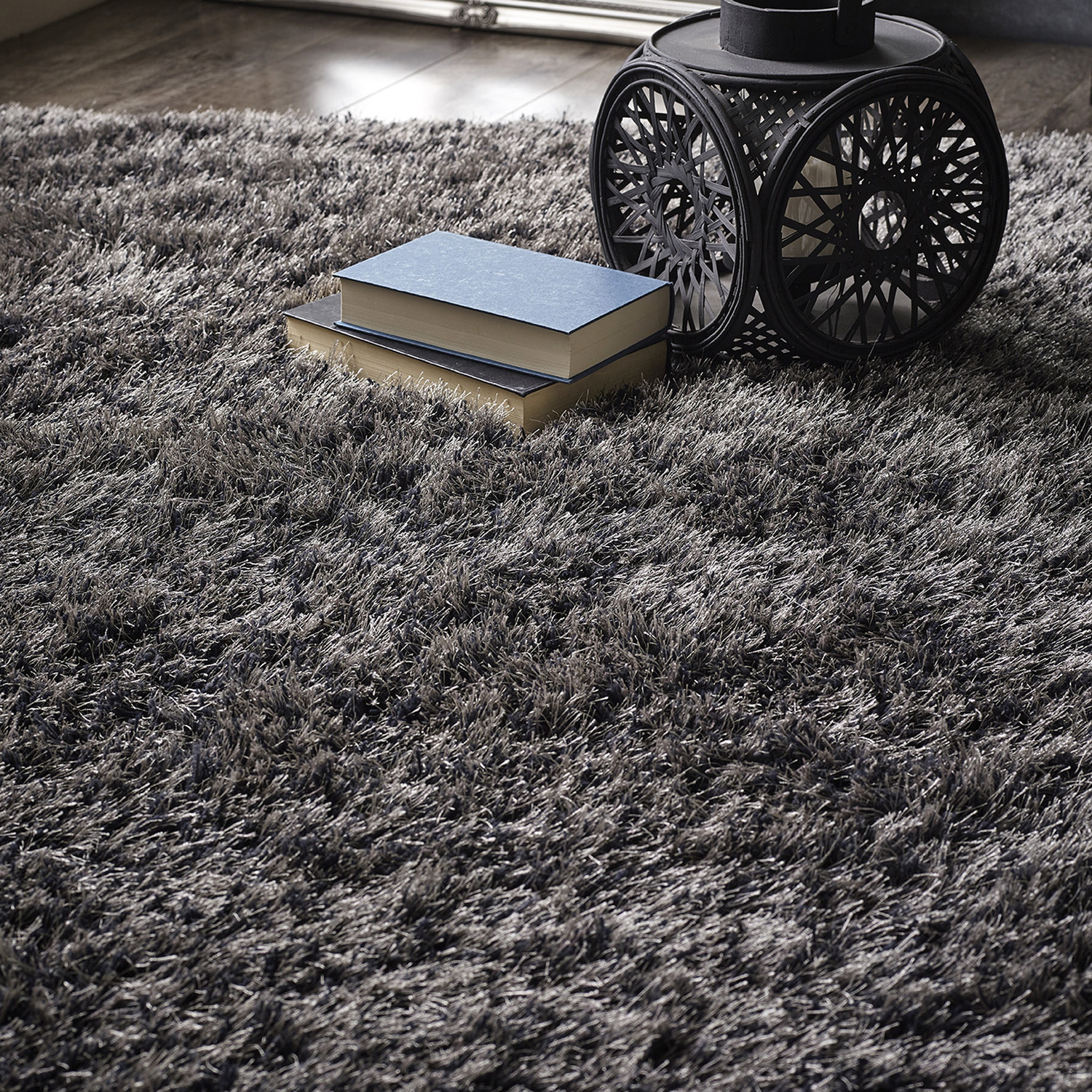 Charcoal Deep 6cm Microfibre Shaggy Rug