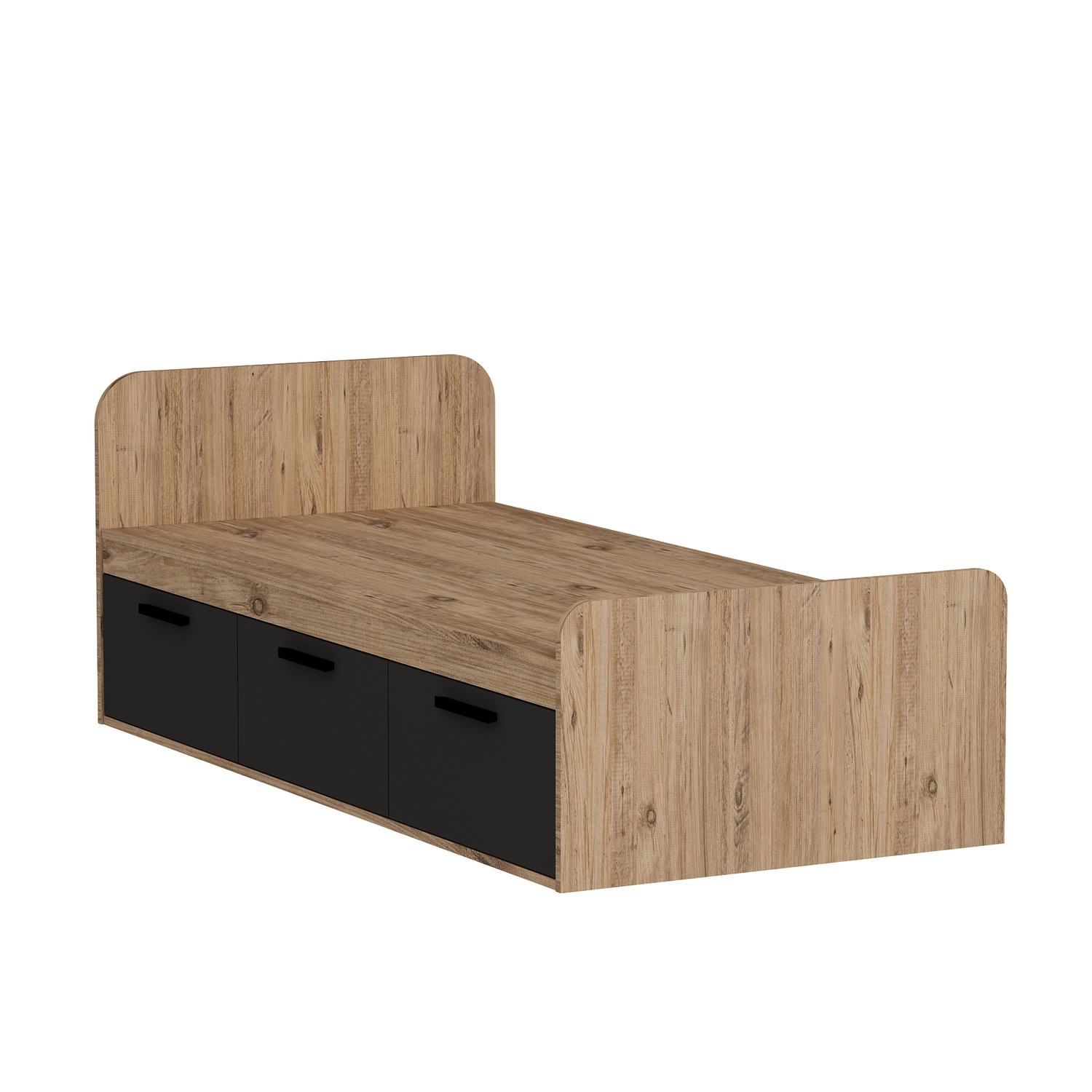 Achille Bed Frame - Atlantic Pine Anthracite