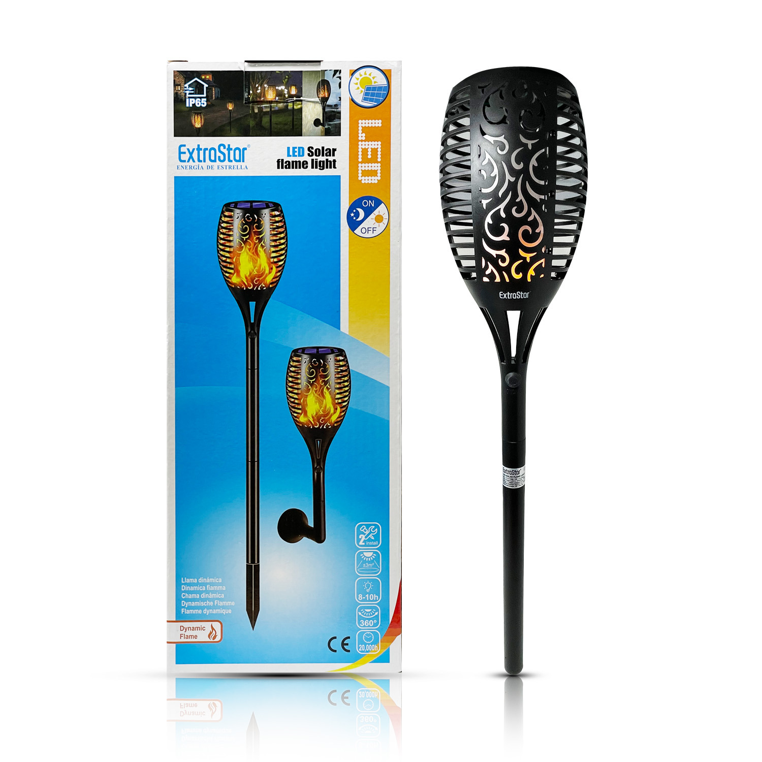 Image of Extrastar LED Solar TruFlame Garden Light&hellip;