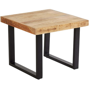 Natural / 55cm Home Source Cortez Mango Wood Rectangular Coffee Table shot 6078232