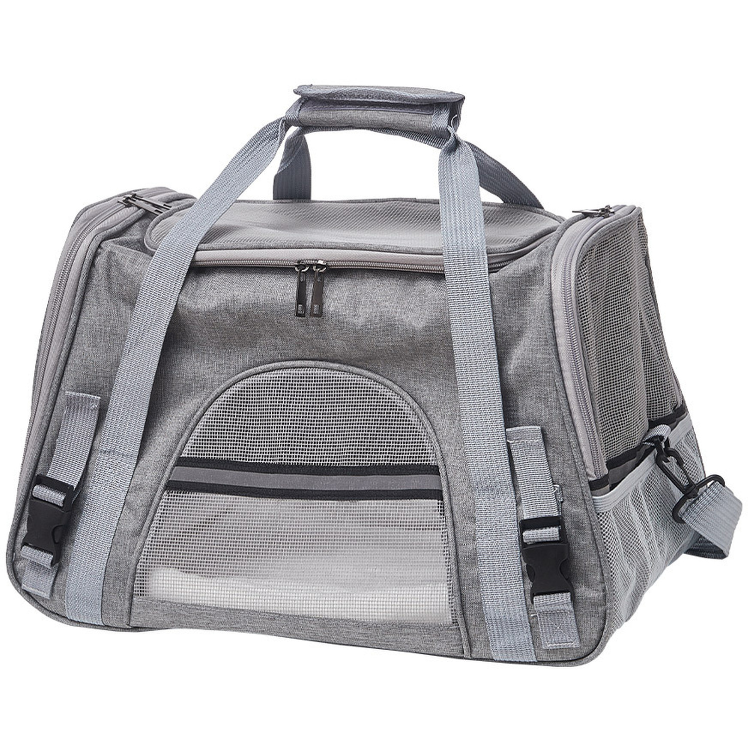 Livingandhome Pet Carrier In Oxford Cloth - Grey
