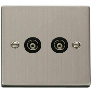 Stainless Steel Twin Isolated Coaxial Socket
