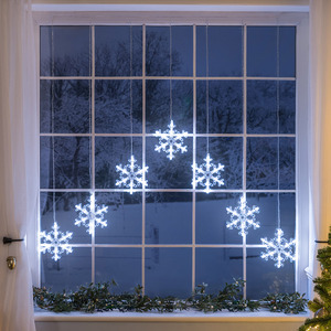 Christmas LED Snowflake Curtain Light
