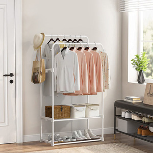 Double Rod Metal Clothes Rack