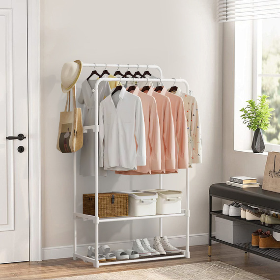 Double Rod Metal Clothes Rack