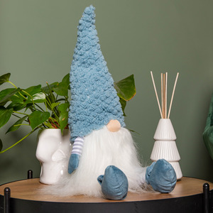 Sitting Christmas Gonk with Knitted Hat and Dangly Legs