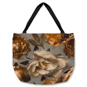 Golden White Flower Tote bag