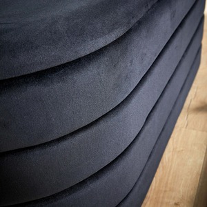 Black Home Source Cake Velvet Single Ottoman shot 6781008