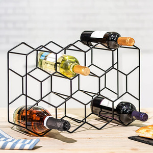 Countertop Hexagonal Metal Wine Rack