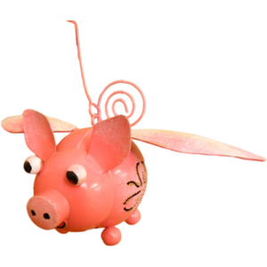 Hanging Animal Tealight Holder Flying Pig