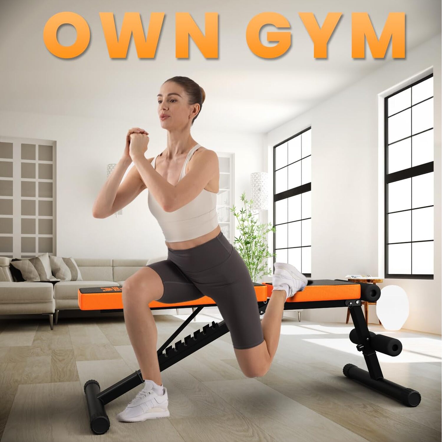Foldable Exercise Bench Folding Exercise Bench with 7 Adjustable Positions