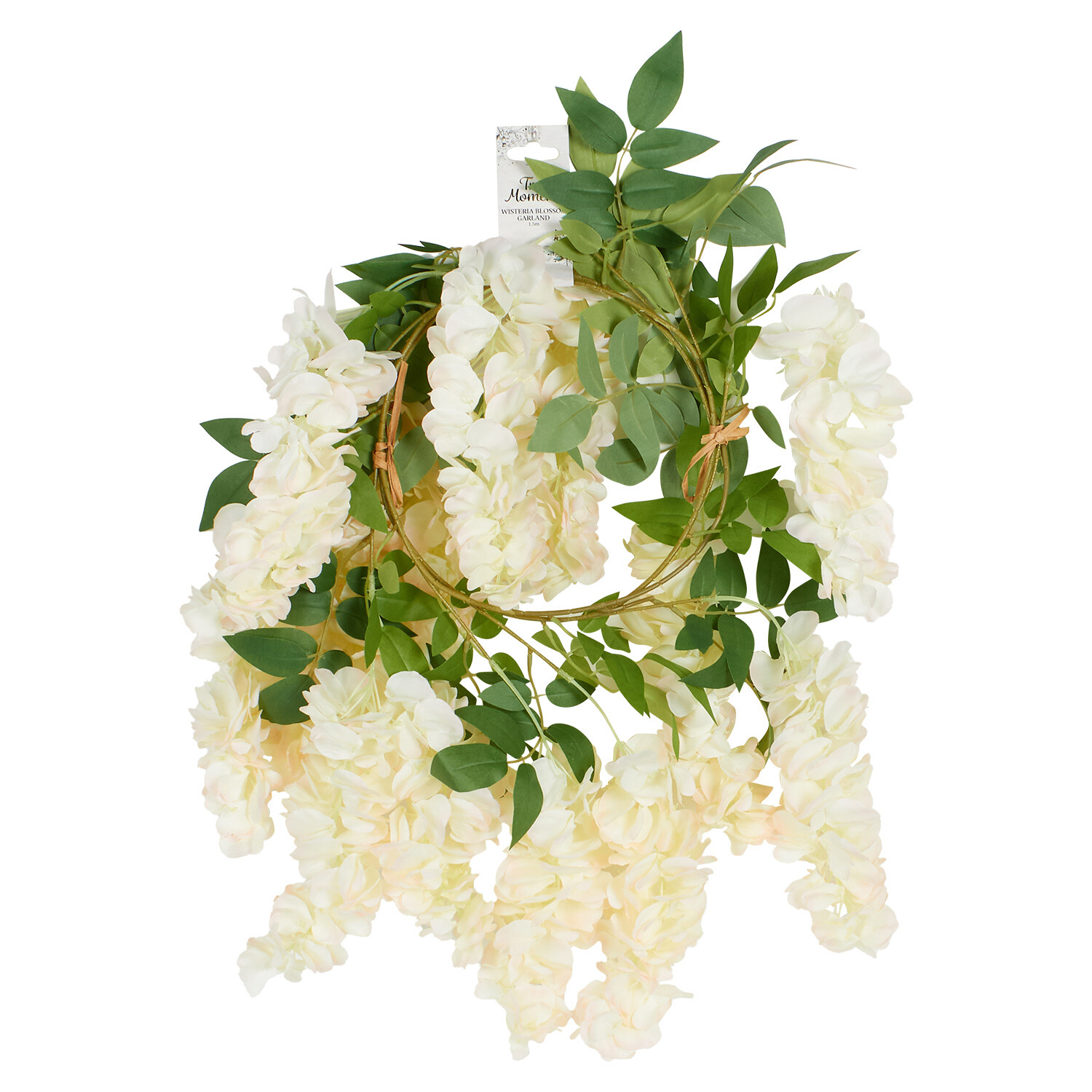 Wisteria Blossom Garland 1.5m - White or Vintage Off White