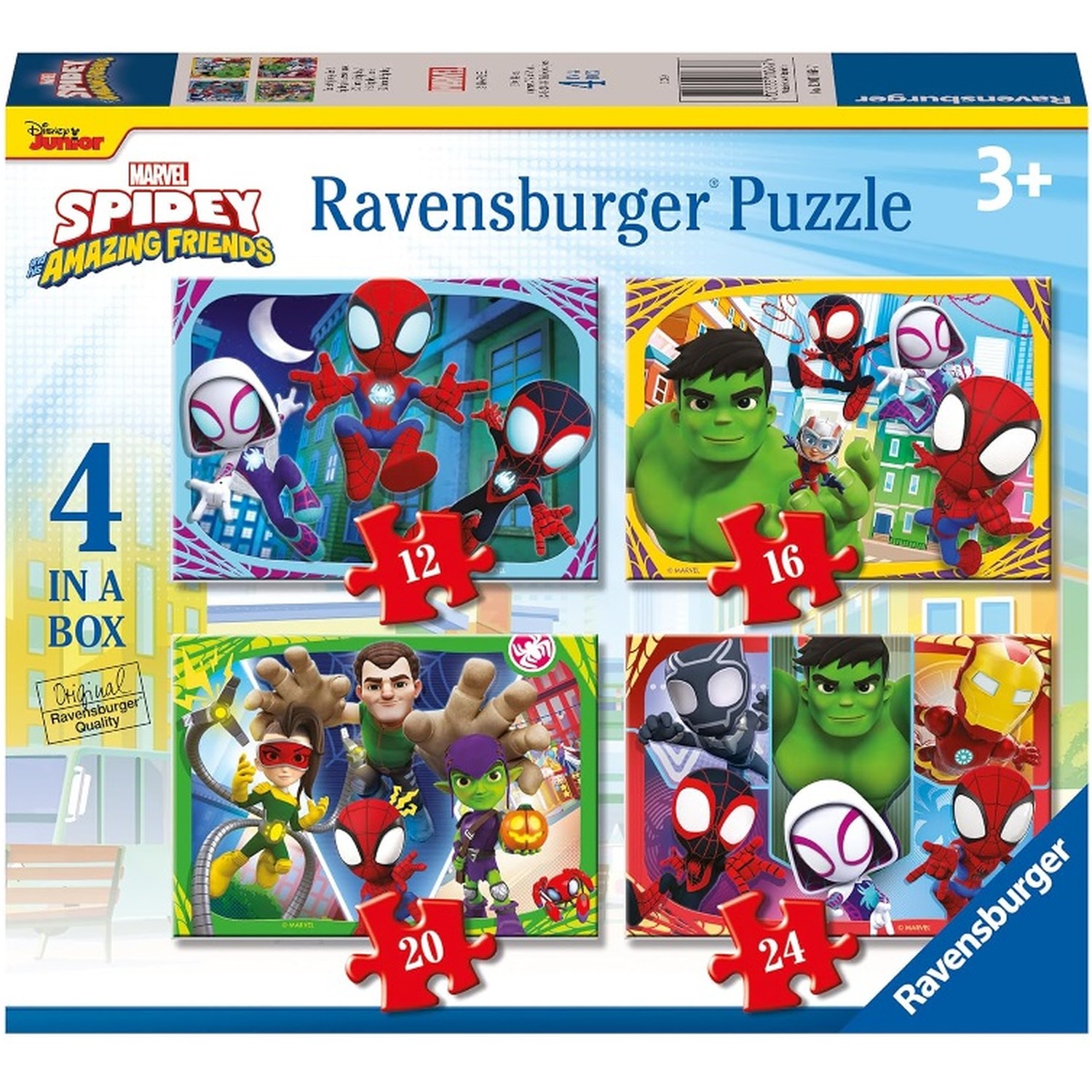Pack of 4 Marvel Spidey And His Amazing Friends Puzzles