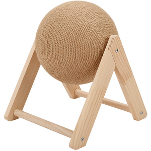 Sisal Cat Scratching Ball with Simple Triangle Base