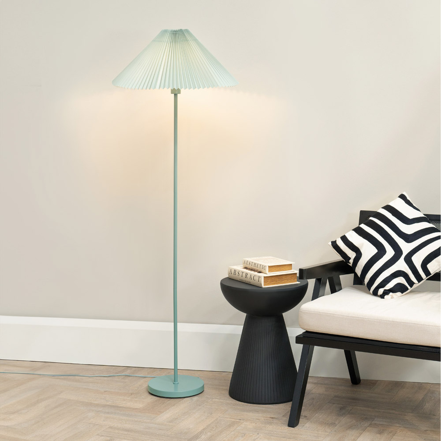 Image of Akira Fabric Pleated Shade Floor Lamp&hellip;