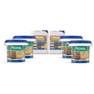 2 x Roxil Wood and Patio Cleaner 5 Litres and 4 x Roxil Wood Protection Cream 3L