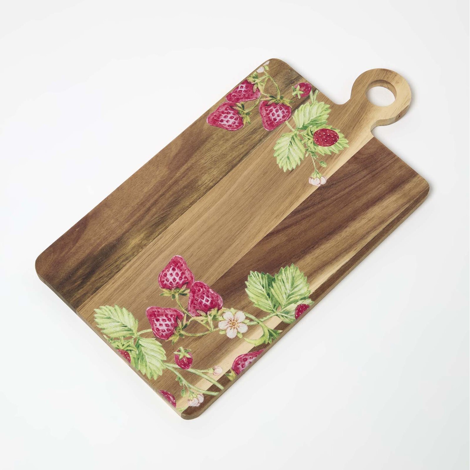 Image of Printed Strawberry Acacia Wood Chopping Board&hellip;