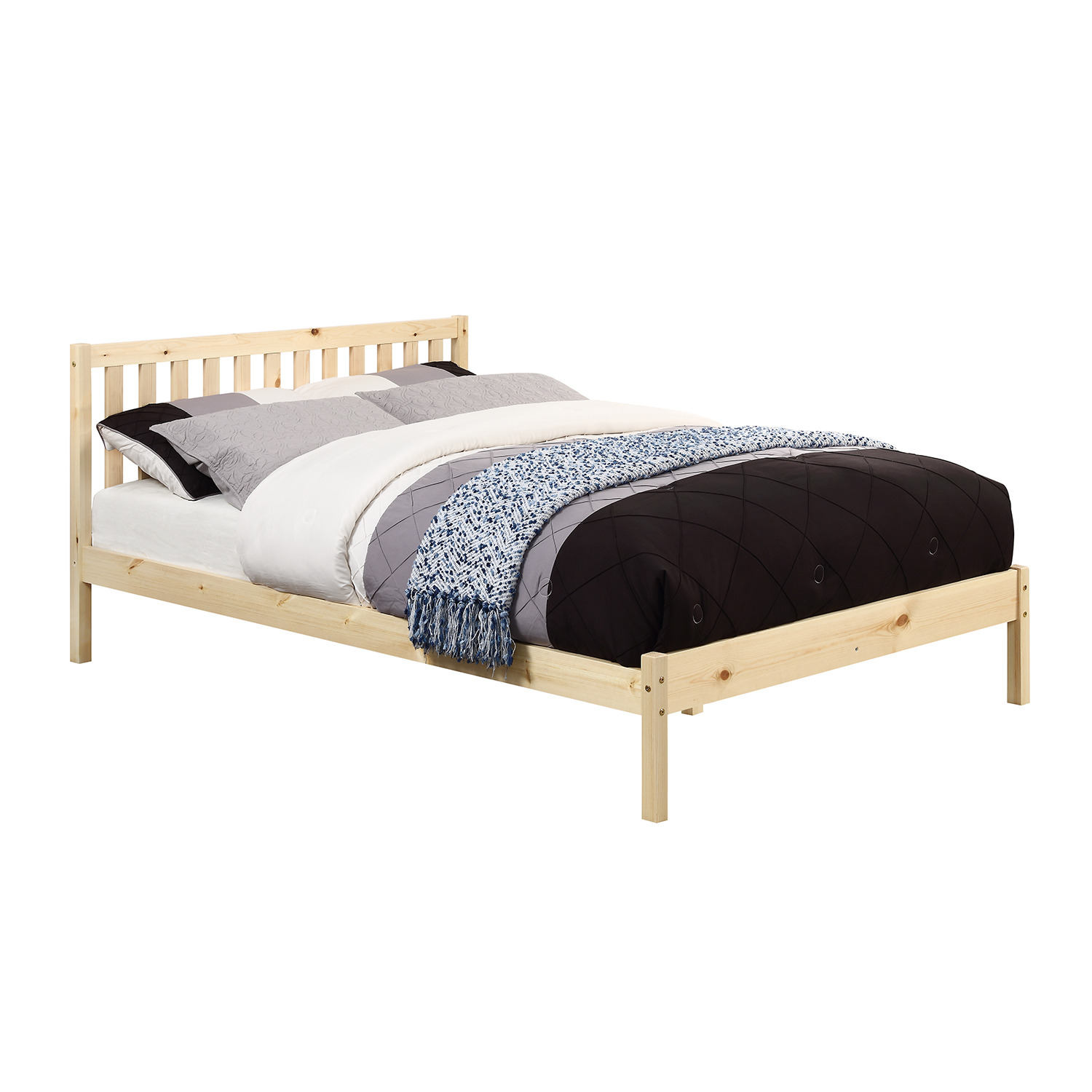 Wooden Bed Frame Pine Bed - Pine Yes