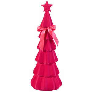 Flocked Christmas Tree with Bow