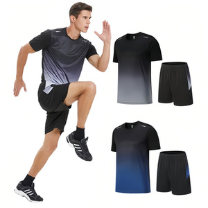 Summer Men Ice Silk Sports Fitness Suit