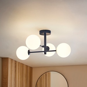 Darla 4 Way Frosted Globe Bathroom Ceiling Light