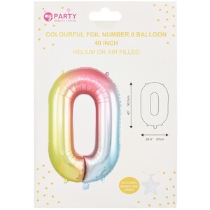 Colourful Foil Number Balloon