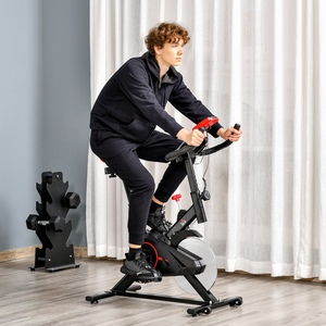 HOMCOM Indoor Upright Exercise bike Machine