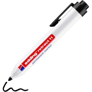 Permanent Marker Retract 11 edding Black