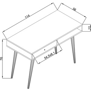 Janus Desk with Drawer