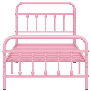 Pink / Single Yaheetech Vintage Metal Bed Frame shot 10695346