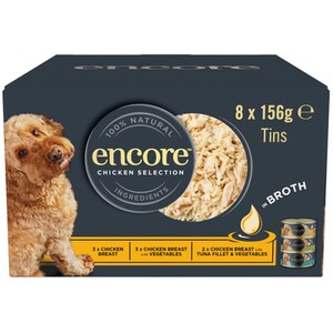Pack of 8 Chicken Broth Wet Dog Food