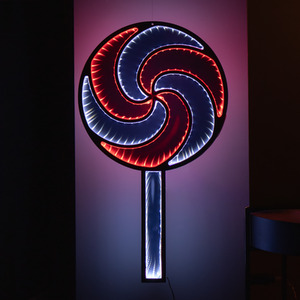 Hanging Christmas Lollipop Infinity Light Decoration