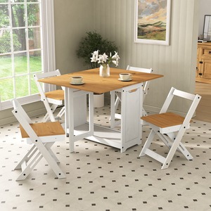 Corona Butterfly White Dining Set