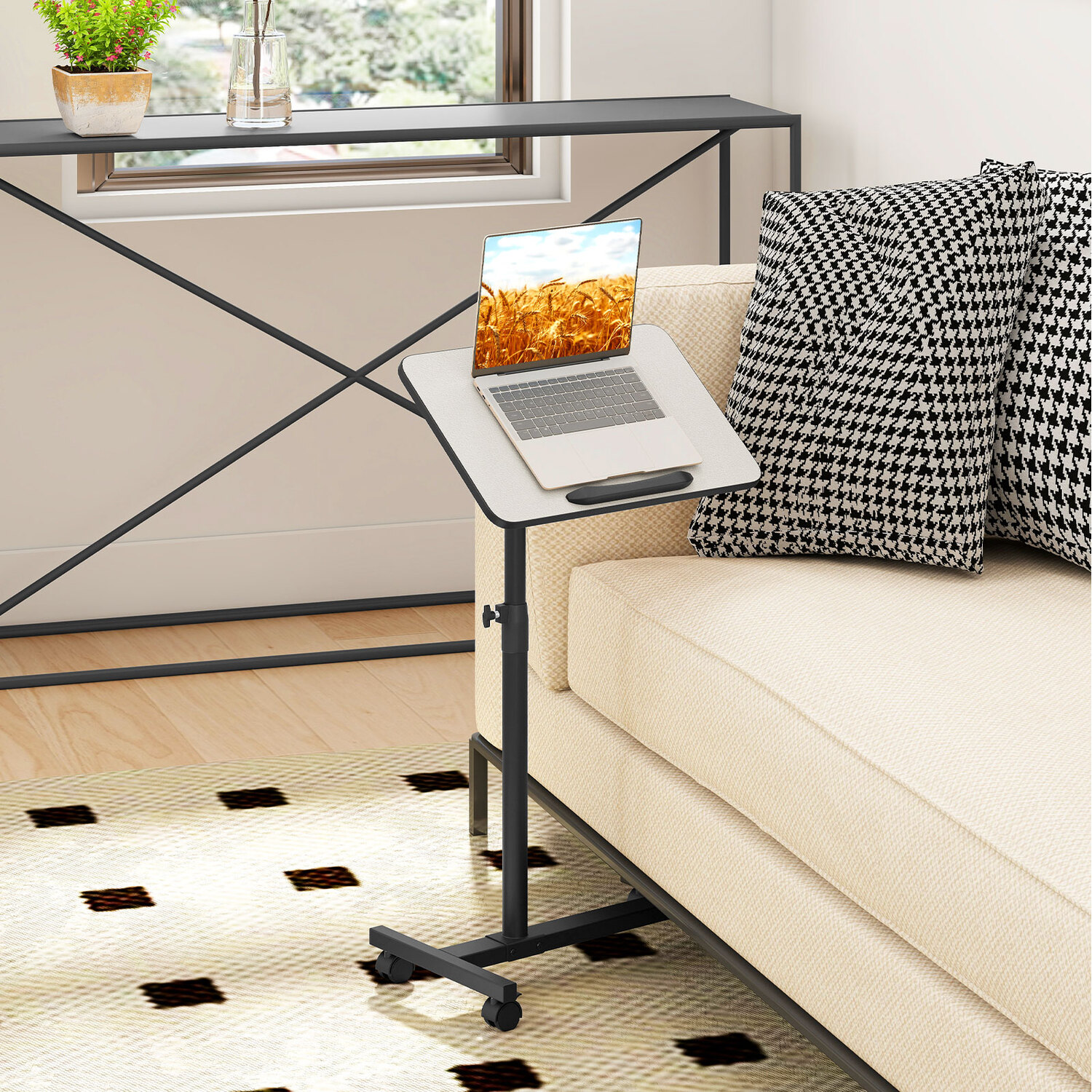 Tilting Bedside Table - Grey