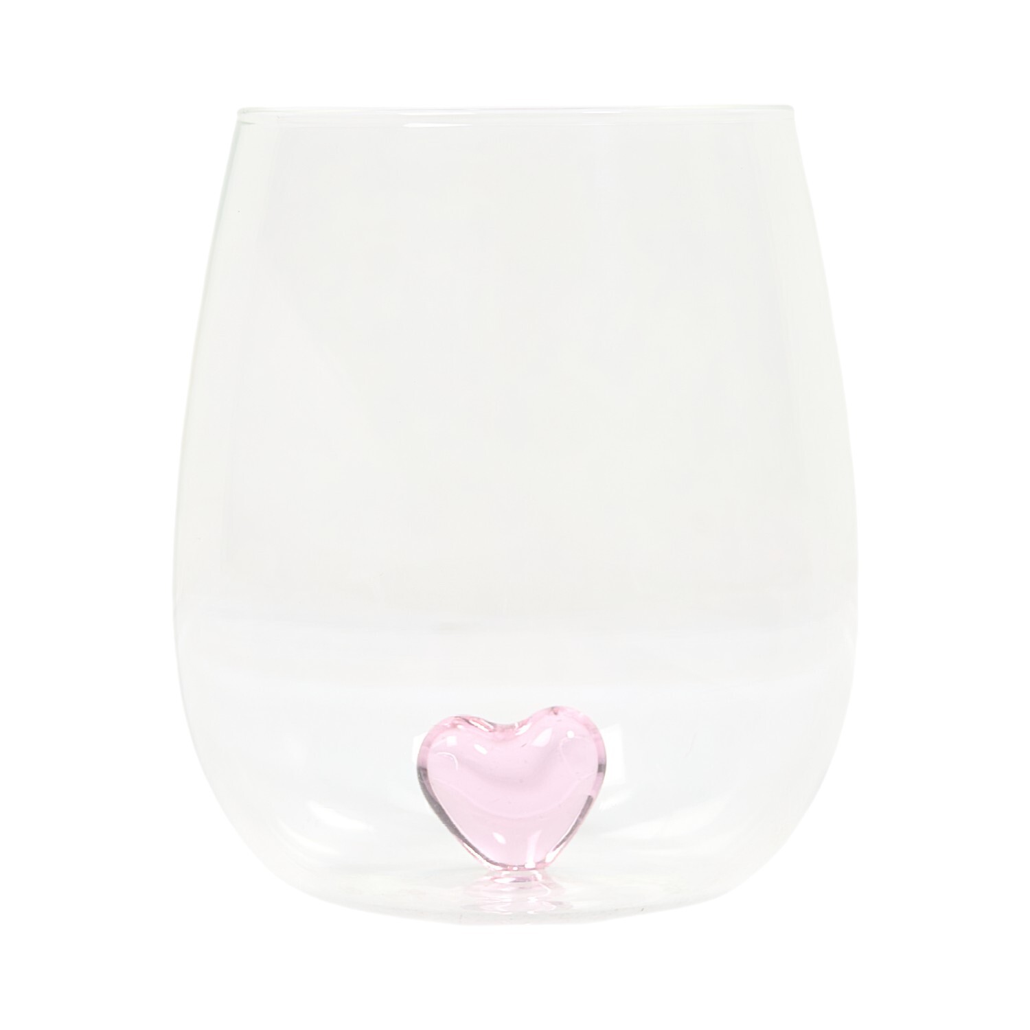 Image of Heart Inner Glass Cup - Clear