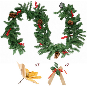 Christmas Yellow Poinsettia Garland