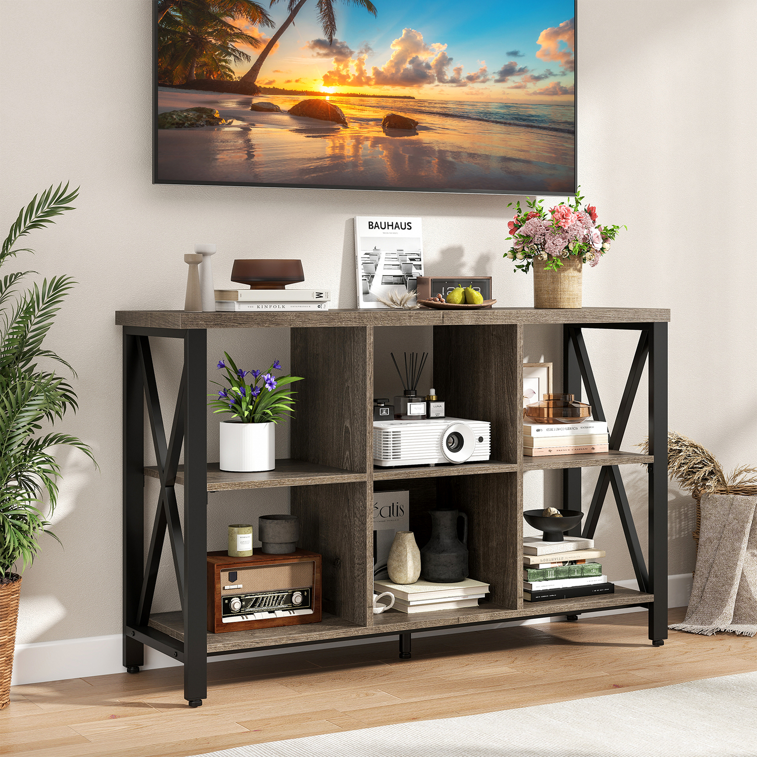 6-cube Storage Organizer - Grey