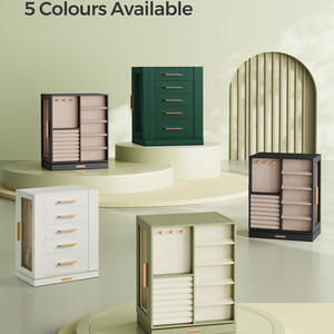 SONGMICS Jewellery Box 360 Rotating, 5-Tier Jewellery Organiser