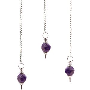 Facted Gemstone Pendulum Amethyst